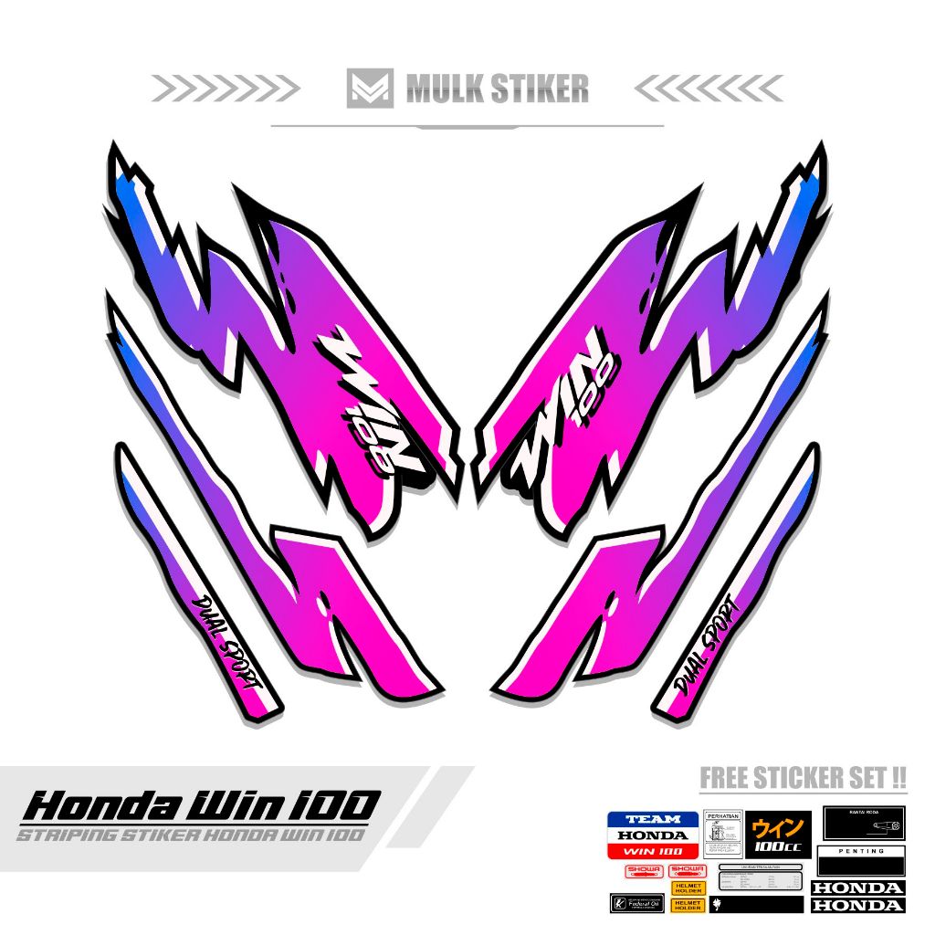 HONDA WIN STRIPING / MTF 64 / WIN 100 STICKER / WIN STICKER / STREET / STRIPING / SKOTLET / SKETOTLE