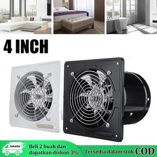 Exhaust Fan Dinding 4Inch Kabel kawat tembaga Kipas Exhaust Ventilasi Dinding exhaust fan kamar mandi Booster Fan