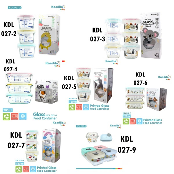 KANDILA แก้วภาชนะบรรจุอาหารแก้วเครื่องดื่มนม PLACE kdl027-2/ kdl027-3 / kdl027-4/ kdl027-5/kdl027-6/