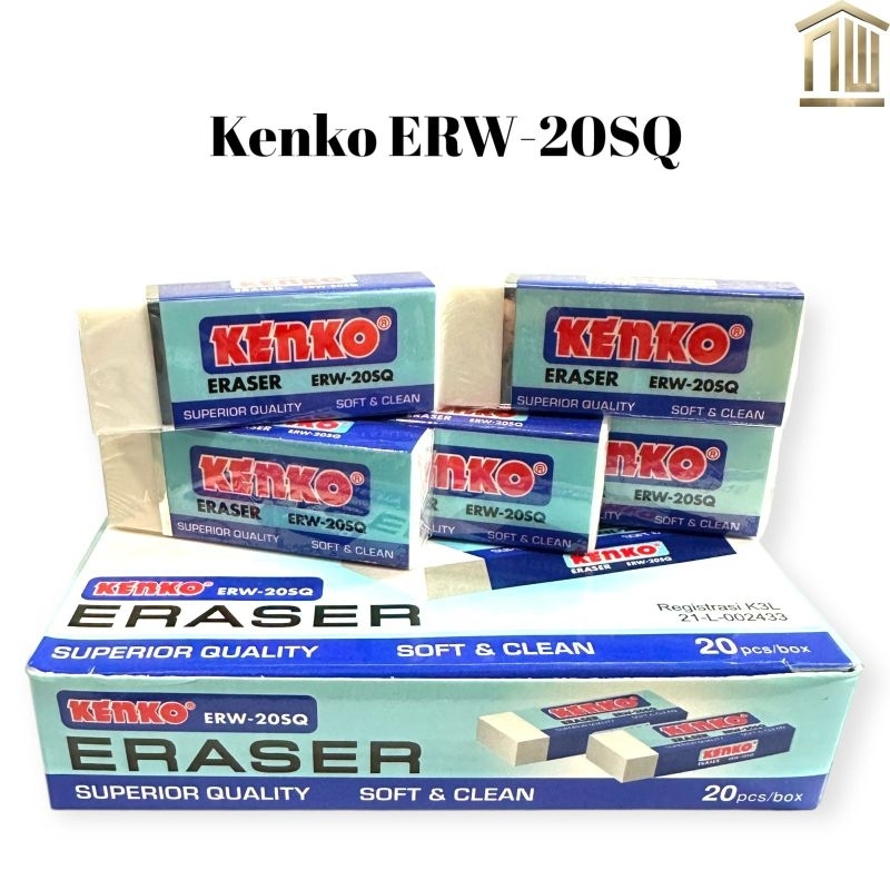 Kenko Large Eraser ERB-20SQ & ERW-20SQ (แพ็ค/20 ชิ้น)