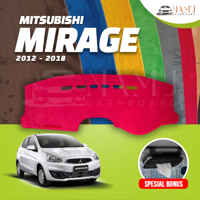 Mirage Car DASHBOARD Fur Pad - MITSUBISHI DASHBOARD พรมป ้ องกัน 2012 2013 2014 2015 2016 2017 2018