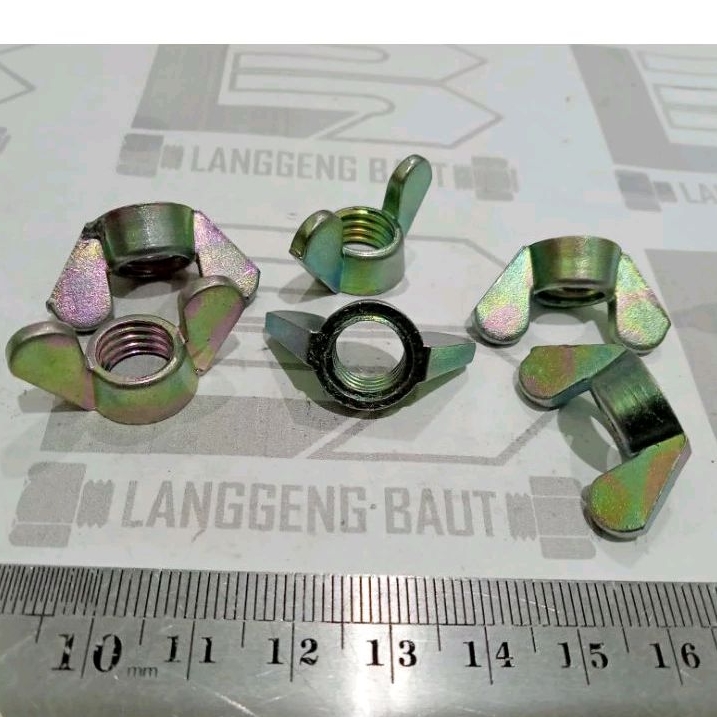 M10 น็อตผีเสื้อ / M10 Wingnut / 14s น็อตหูหยาบ