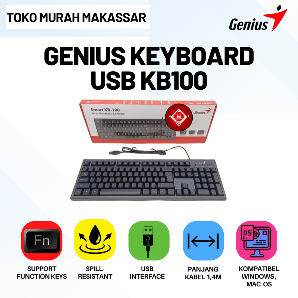 Genius Keyboard KB 100 USB Smart Keyboard Genius KB100/KEY01-GEN