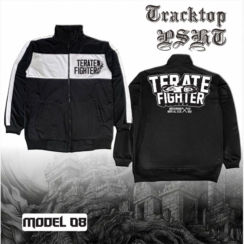 PSHT TERATE FIGHTER TRACKTOP JACKET ใหม่ล่าสุด PSHT TRACKTOP - PSHT EMBROIDERY SCREEN-PRINTED TRACKT