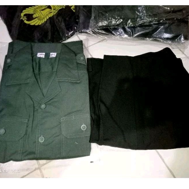 ต้นฉบับ 100% ชุด PDH กางเกง PDH TNI AD quota เสื้อเชิ้ต Srichtex quota คอปกตั้งตรง TNI AD คอปกตั้งตร