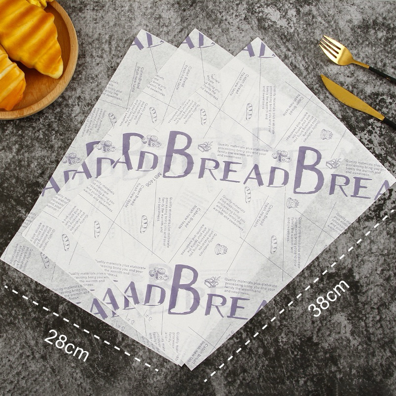 UNGU MDLBake Wax paper BREAD PURPLE / กระดาษรองอบ motif 28x38cm บรรจุ 25 แผ่น