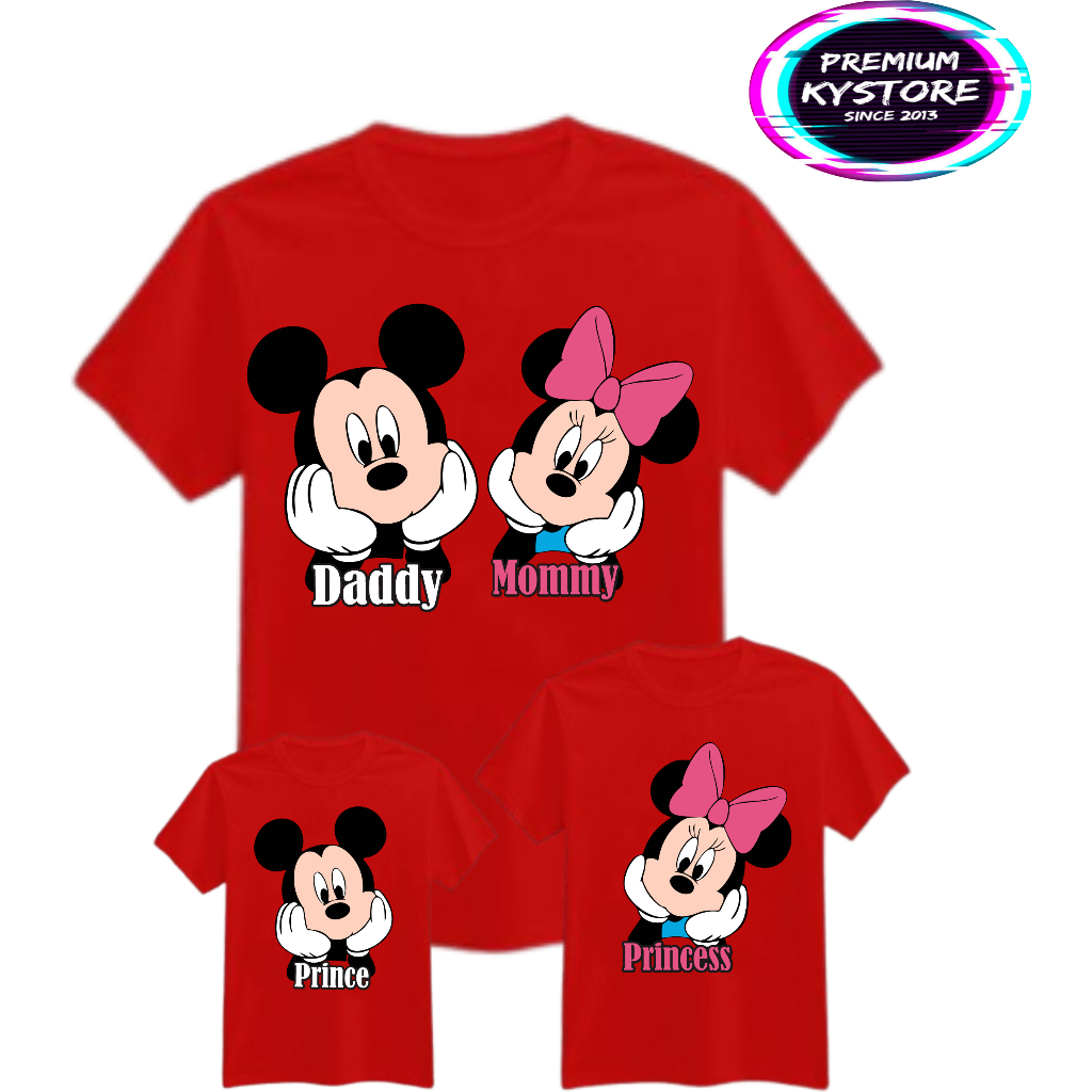 เสื้อยืด Mickey Motif Family