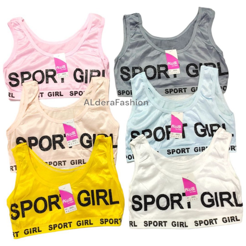 (3 ชิ้น) SPORT GIRL 6855 Miniset สําหรับสาววัยรุ่นมินิชุดชั้นในชุดสําหรับเด็กผู้หญิง