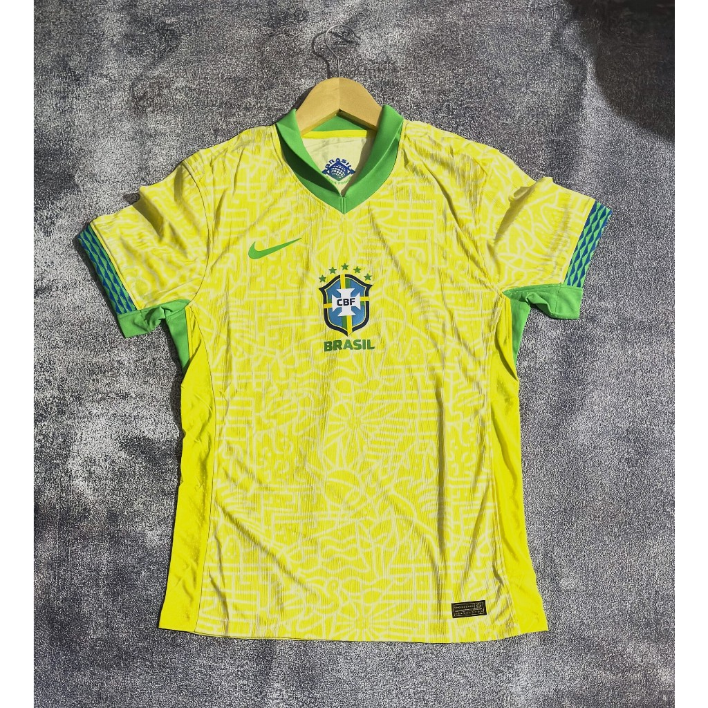เสื้อกีฬาแขนสั้น ลายทีมชาติบราซิล ยูโร Jersey Player Version