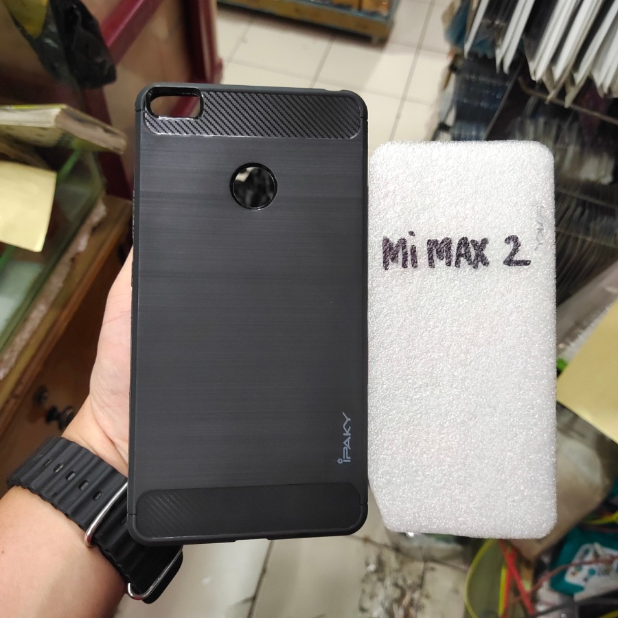 Hitam Xiaomi MI MAX 2 softcase ยางซิลิโคน สีดํา อย่างดี