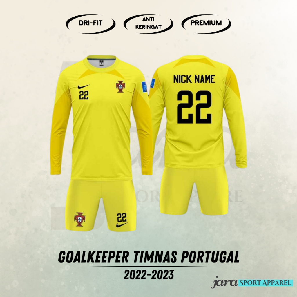 2023 PORTUGAL GOALKEEPER 1 NATIONAL TEAM เสื้อฟุตบอลแขนยาว, กาตาร์ FIFA World Cup 2022 2023 ชุดเสื้อ