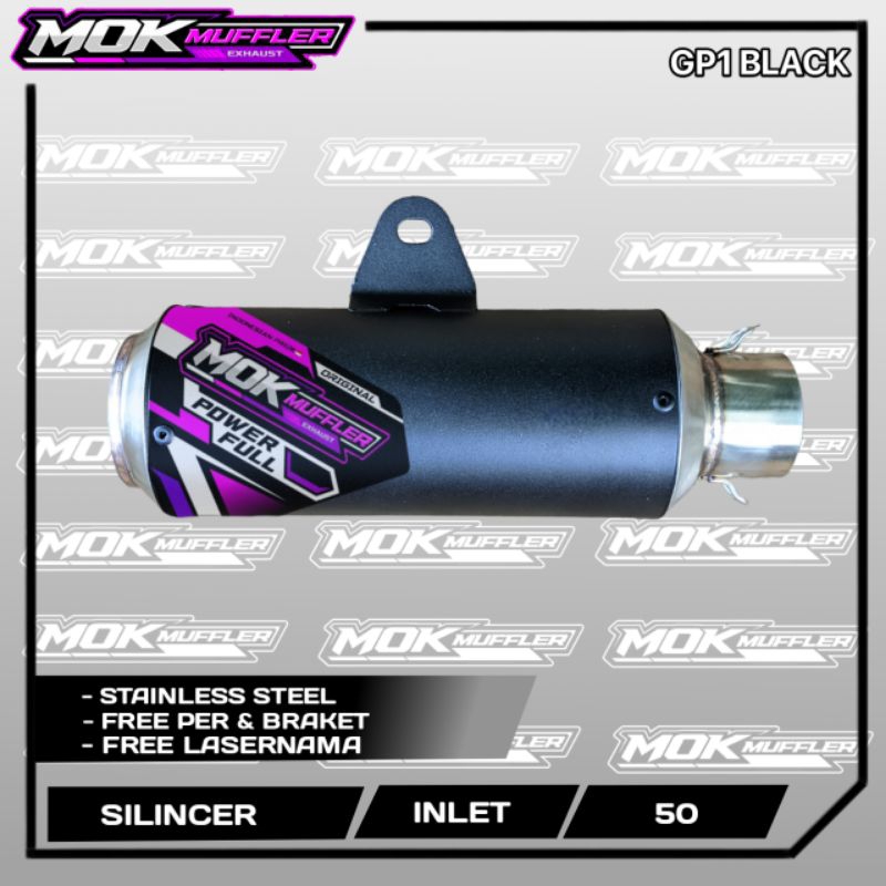 Yamaha MX King MX Old MX Racing Exhaust Silincer แบบใหม ่ GP1 Black Inlet 50