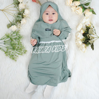 ชุดกามิสเด็กผู้หญิง 0-3 ปีเสื้อผ้าเด็กมุสลิมฟรีชุดฮิญาบอีด