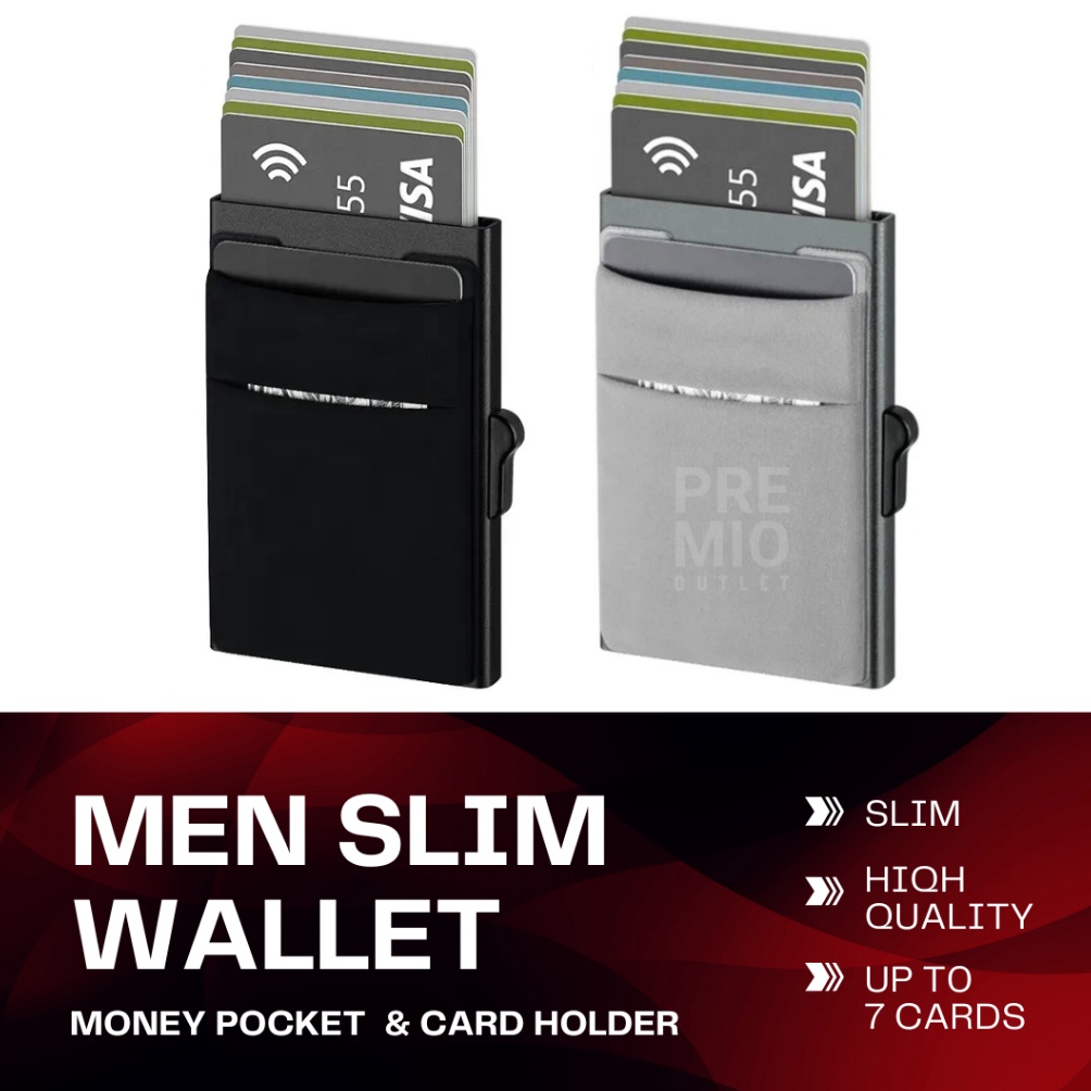 PREMIU Mens Smart Wallet Card Holder Slim Anti RFID ART K5G3