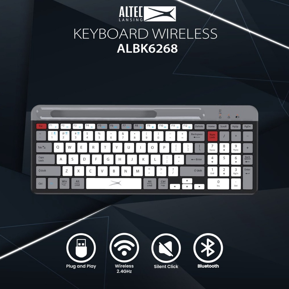 รหัส N69Z Altec Lansing Keyboard Dual Mode WirelessBluetooth ALBK6268