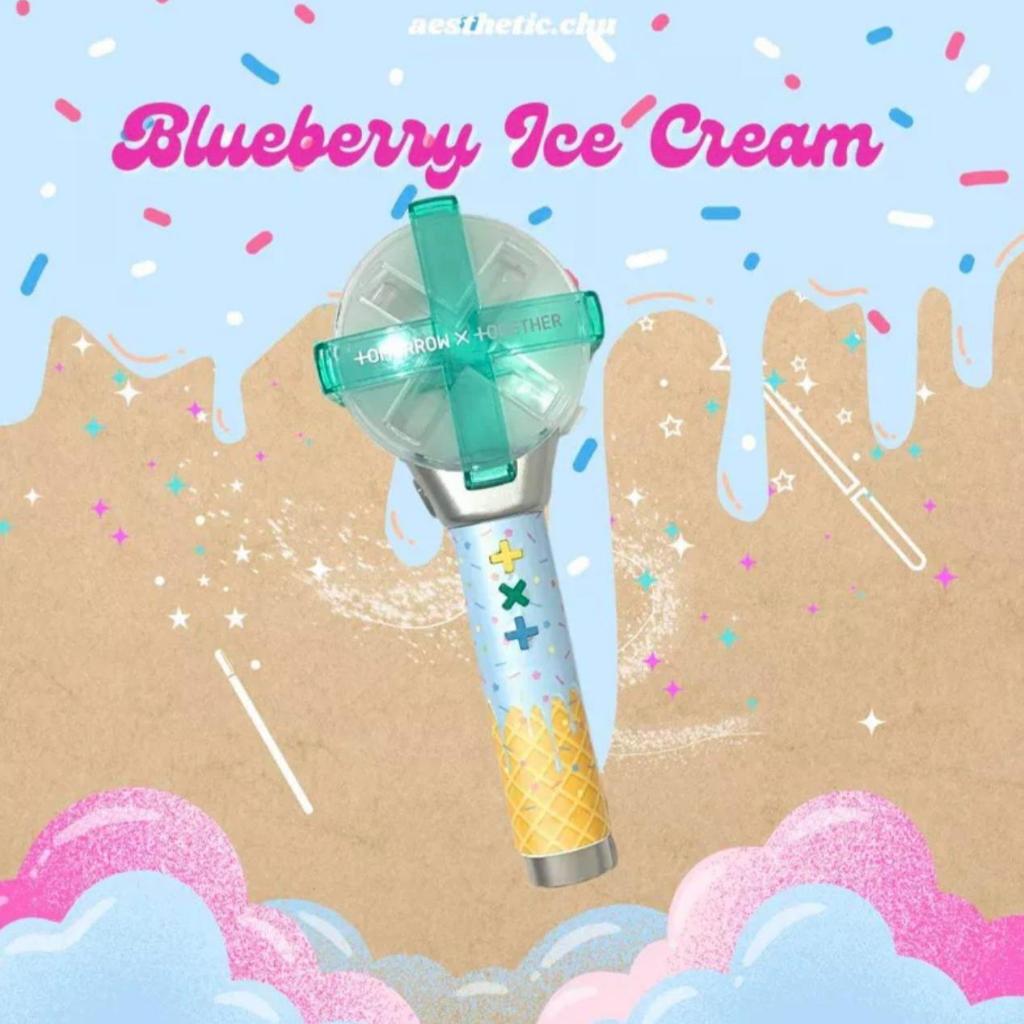 Blue Ice Cream Skin STICKER Light Stick Moabong TXT Deco Decal Ver 1 ( สติ ๊ กเกอร ์ เท ่ านั ้ น )
