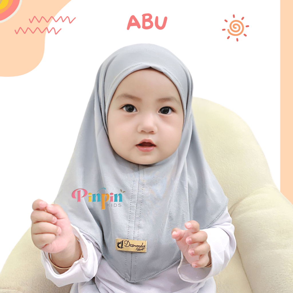 Pinpin Kids - MAURIN ทารกแรกเกิดฮิญาบ / ฮิญาบเด็ก / ผ้าคลุมผมเด็กผู้หญิง อายุ 0-1 ปี