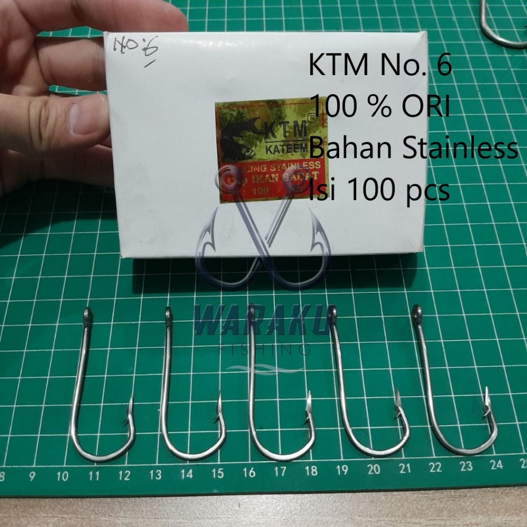 KTM Kateem Stainless Steel Fishing Hook Sadat Fish Cap 2335 / Fishing Hook No. 6 ต้นฉบับ 100% | ขายส