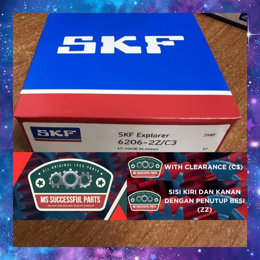 BEARING 6206 ZZ C3 SKF 6206-2Z/C3 ต้นฉบับ