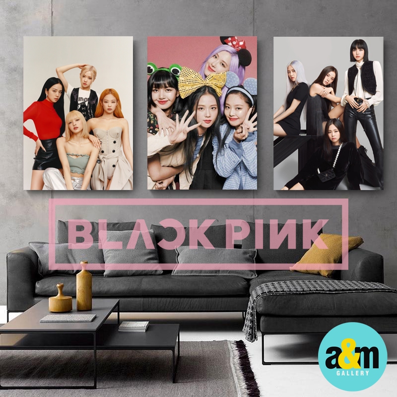 A&M โปสเตอร์ไม้ K-POP BLACKPINK เวอร์ชัน I Walldecor Room K-POP I Room ตกแต่งผนัง