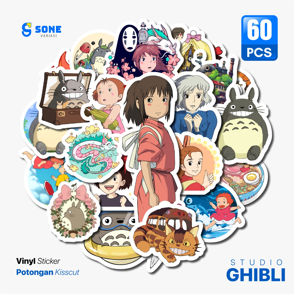 Ghibli ความงามกระดาษไวนิลกันน้ําแล็ปท็อปสติกเกอร์สําหรับสติกเกอร์ Journal Book กระเป๋าเดินทาง HP Tumbler Case