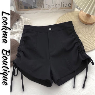 (S-XXL) MINA KOREAN SERUT CELANA PENDEK HIGHWAIST HOTPANTS WANITA SC07
