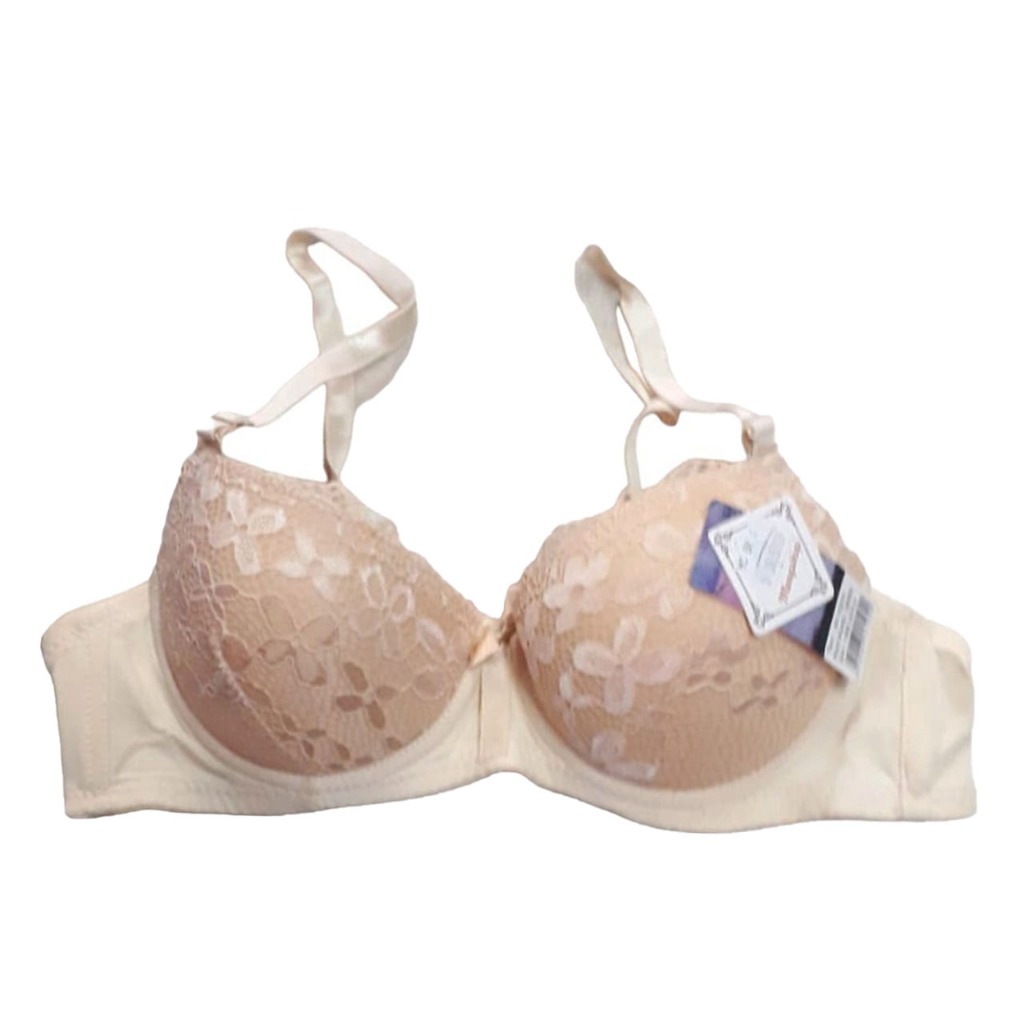 BR G9 BRA / BH Wire ฟองน้ําบาง ตะขอหลัง 2 สีครีม Size 38