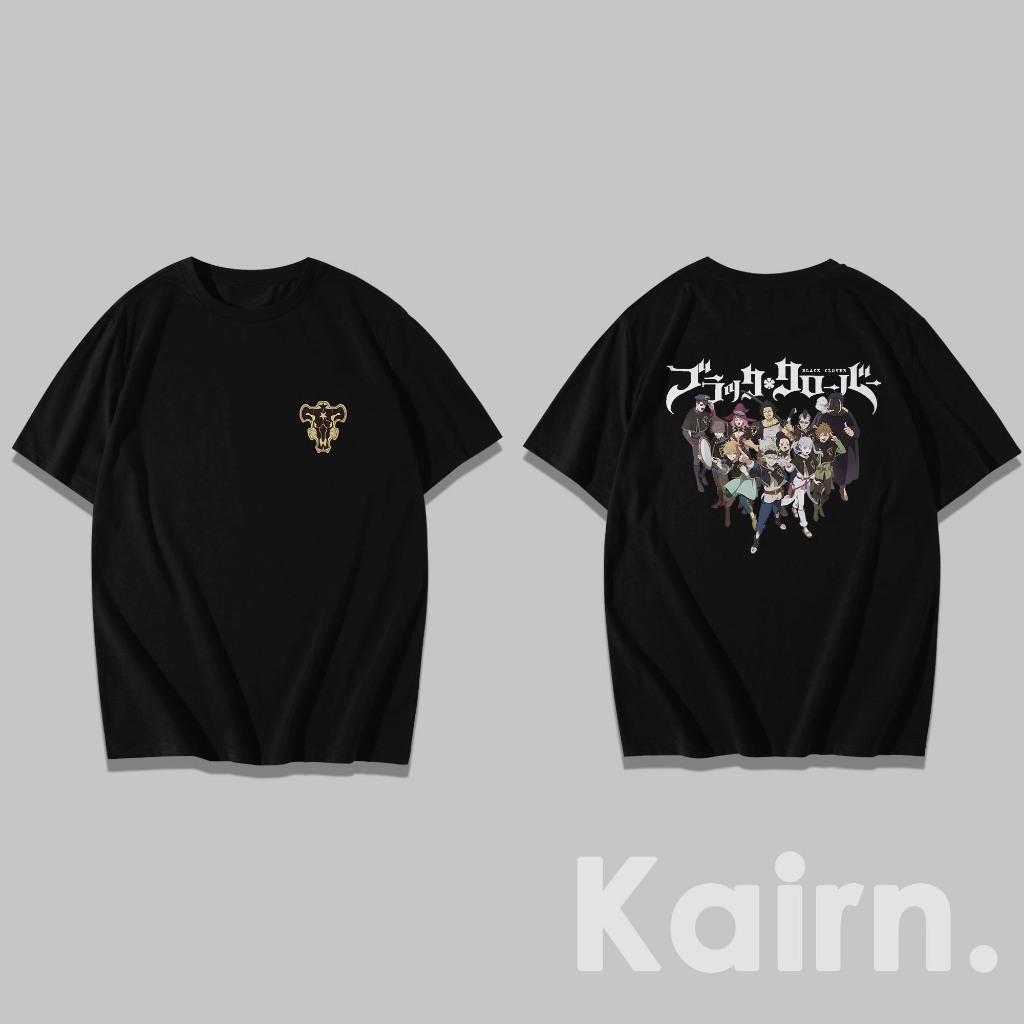 เสื้อยืด HITAM Black Clover - Black Bull / Black Clover / Black Bull Group / Asta / เสื้อยืดอนิเมะ /