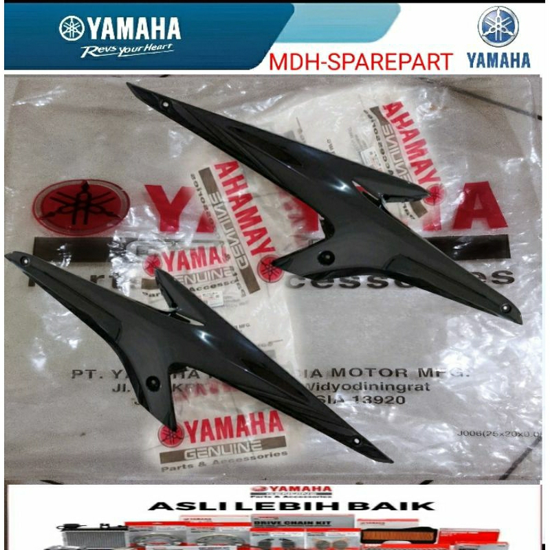 Deltabox Right Left Mid Body Cover Aerox 155 Black Metallic Original