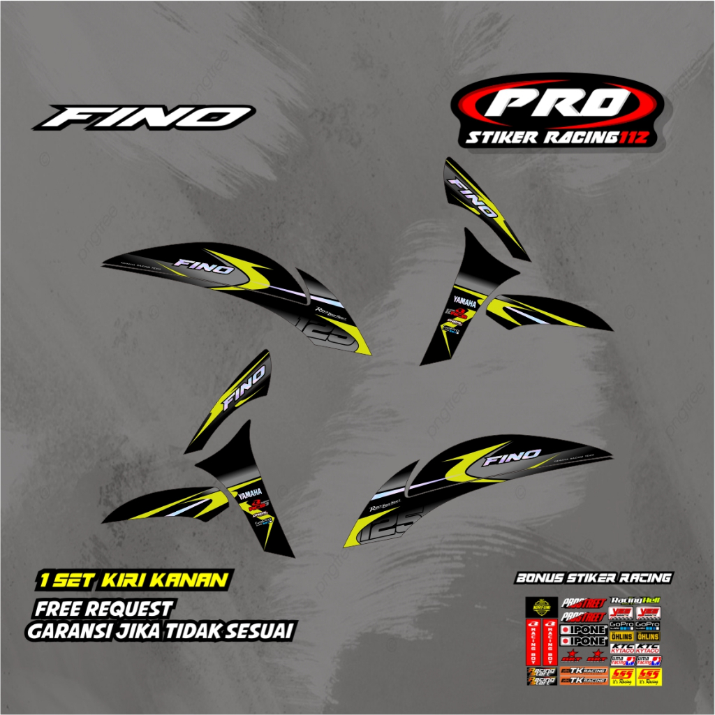 Striping Fino 125 Yamaha Sticker Fino Grande Sporty Sticker Variation Of Accessories Racing Peeler ฟ