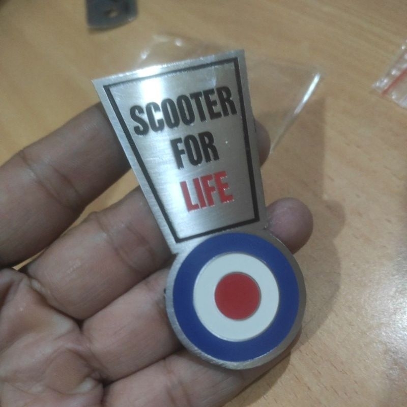 Vespa Lambretta Badge สัญลักษณ ์ สติกเกอร ์ โลหะ Mods Target Scooter Life Ulma