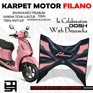 Karpet Motor Filano Bahan Karet Asli Tebal Lentur Tidak Luntur Anti Slip Nyaman digunakan