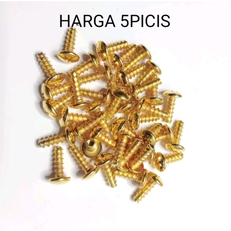 5 PICIS GOLD COLOR VARIATION BODY BOLT MIO SPORTY, MIO SMILE, MIO SOUL, MIO FINO, MIO J, MIO3, XEON 