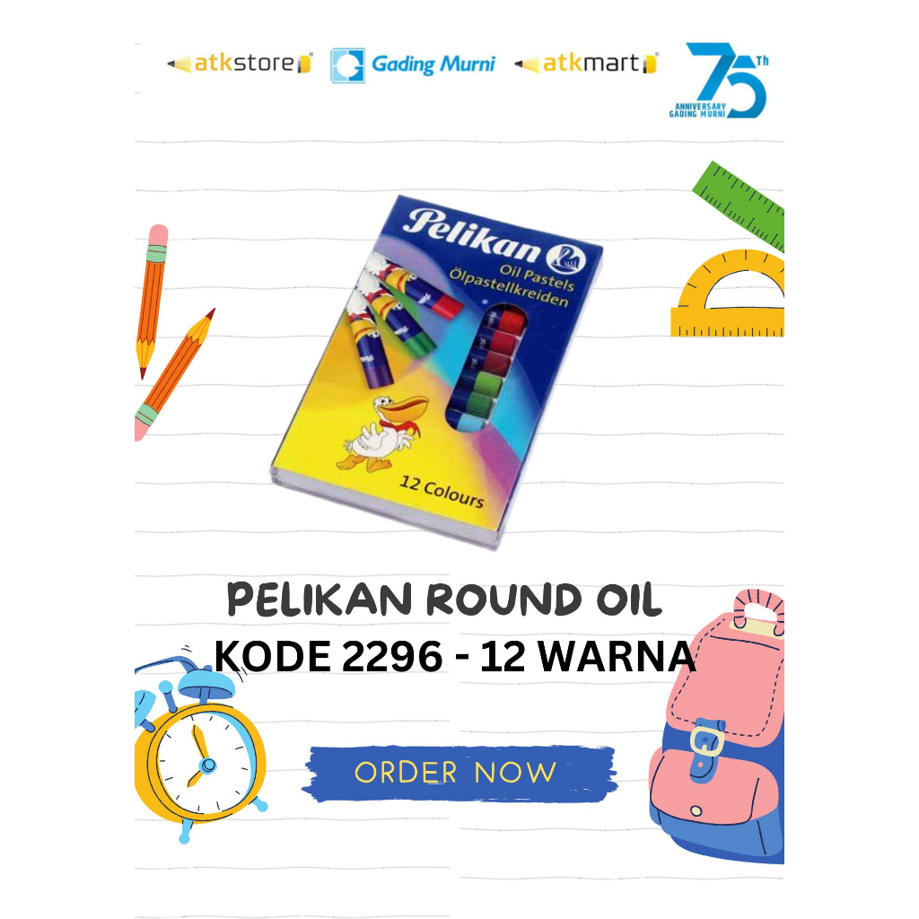 Pelikan Round Oil Pastel 2296-12 สี