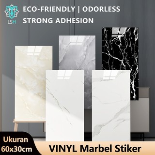 Wallpaper dinding VINYL Marble 30 x 60 cm  Lantai Vinyl Marbel Granit  Stiker Cabinet Marbel/ Wallpaper Kamar Mandi  Anti Air Motif Marmer/Stiker Lemari Cabinet Marbel