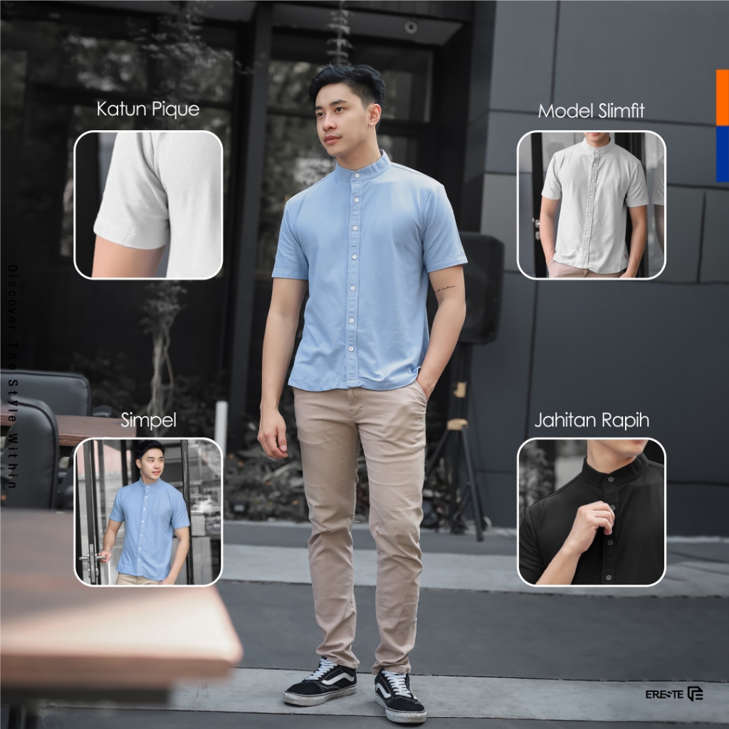 KEMEJA Ereste Javelin เสื้อเชิ้ตแขนสั้นผู้ชาย Ciangi