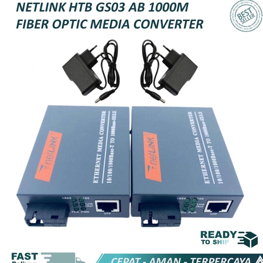 Net HTBGS3 AB HTB GS3 Gigabite Fiber Optic Media Converter