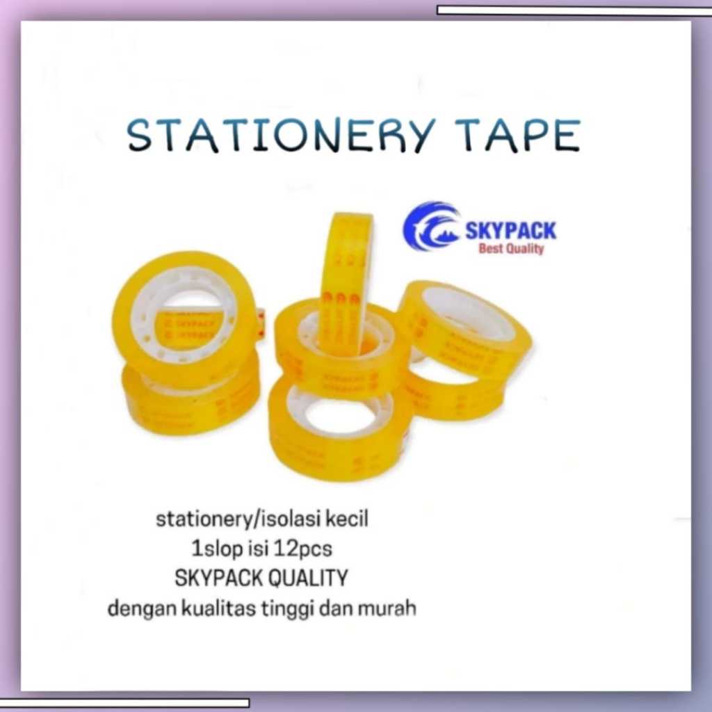 STATIONERY { SKYPACK } เทป 1.2 ซม. x 20y/ ฉนวน/ เทป/ เทปท่อ/ เทปฉนวน