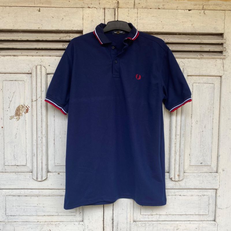 เสื้อยืด Fred Perry Twin Tipped Polo Red มือสอง