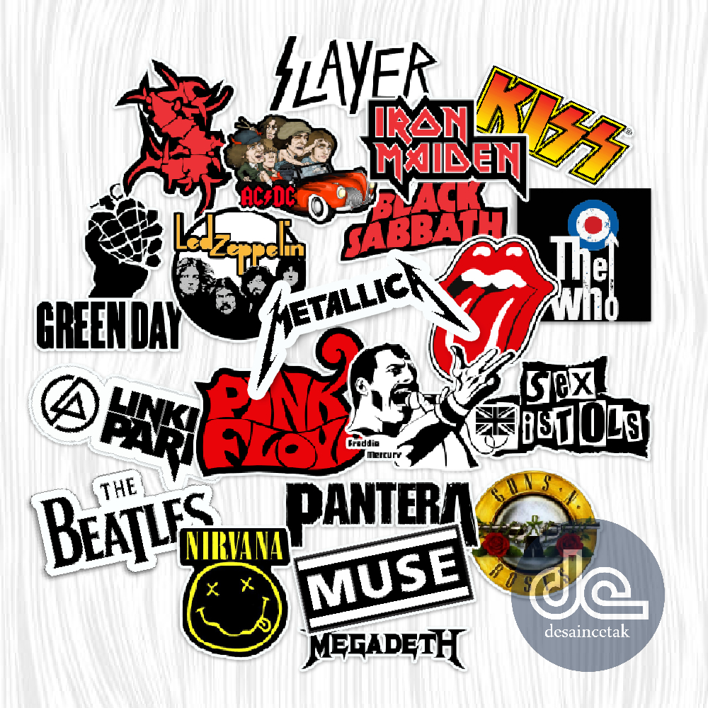 Rock BAND STICKER PACK | Hp LAPTOP TUMBLER STICKER