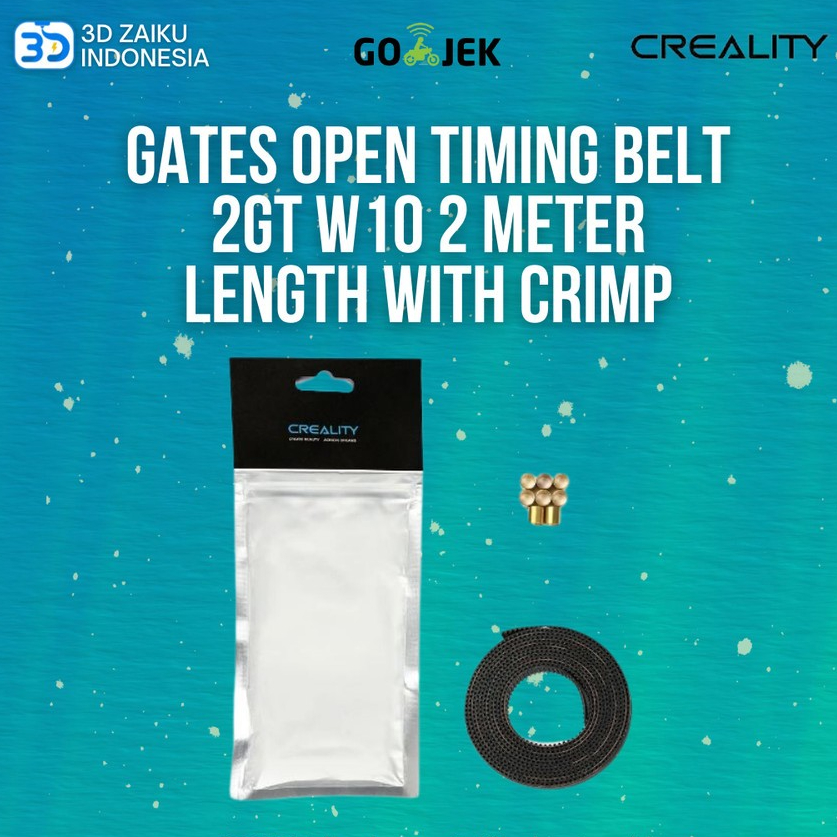 Original Gates Open Timing Belt 2GT W10 ความยาว 2 เมตรพร้อม Crimp