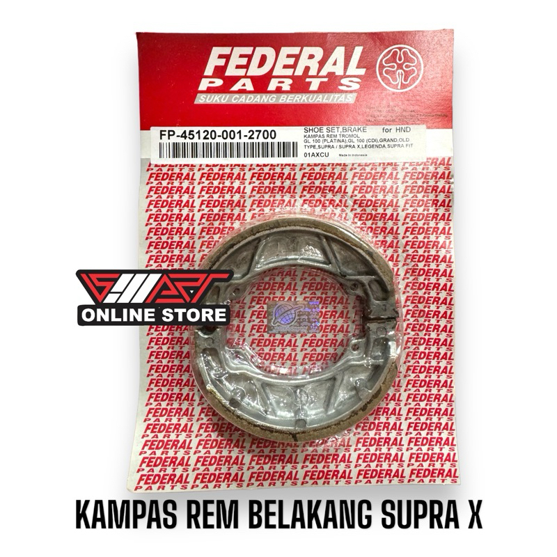 ผ้าเบรคป้องกันหูสําหรับ SUPRA X 100, GL 100, GRAND FP-45120-001-2700