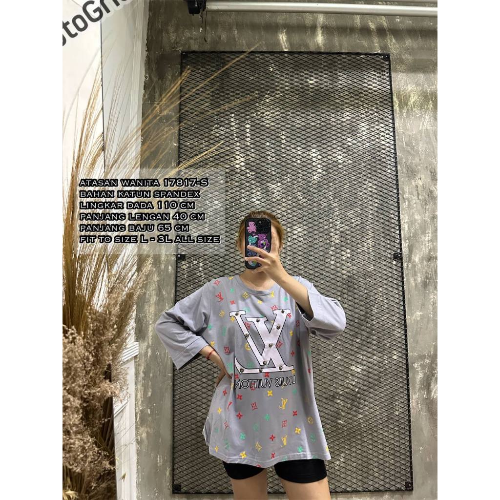 KATUN เสื้อสตรี 17817-S LONG SLEEVE SPANDEX COTTON TOP LD 110 CM FIT TO L-3L