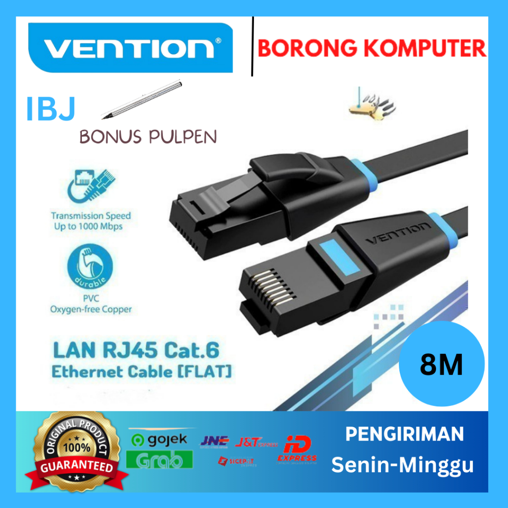 Vention 8 เมตร Cat.6 UTP Ethernet Patch Cord Cable - IBJ