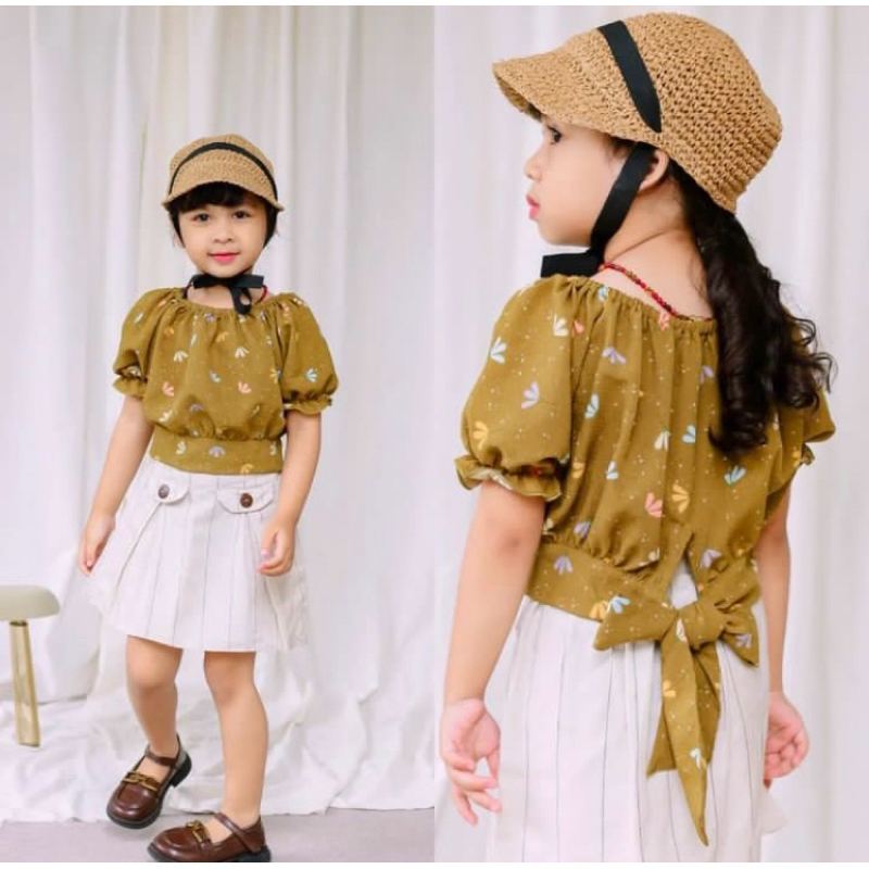 Sabrina Flowery kids& 39;s เสื้อผ้าเด็กผู้หญิง ชุดซาบรีนาสําหรับเด็กผู้หญิง