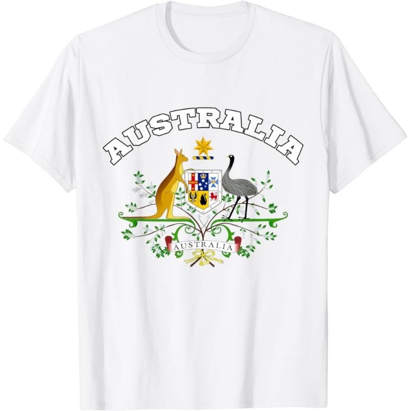 เสื้อยืดของที่ระลึกออสเตรเลียสําหรับเด็กและผู้ใหญ่ ไม่จํากัดเพศ - เสื้อผ้าของที่ระลึกออสเตรเลีย ชุด 3
