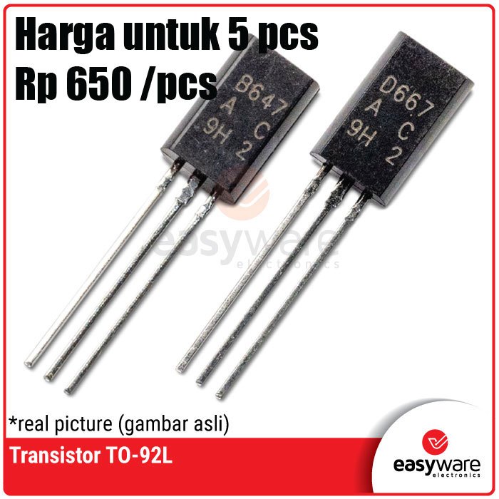 5pcs ทรานซิสเตอร์ 2SB647 TO-92L ทรานซิสเตอร์ 2SD667 TO-92L 2S B647 2S D667 TO92 Bipolar ทรานซิสเตอร์