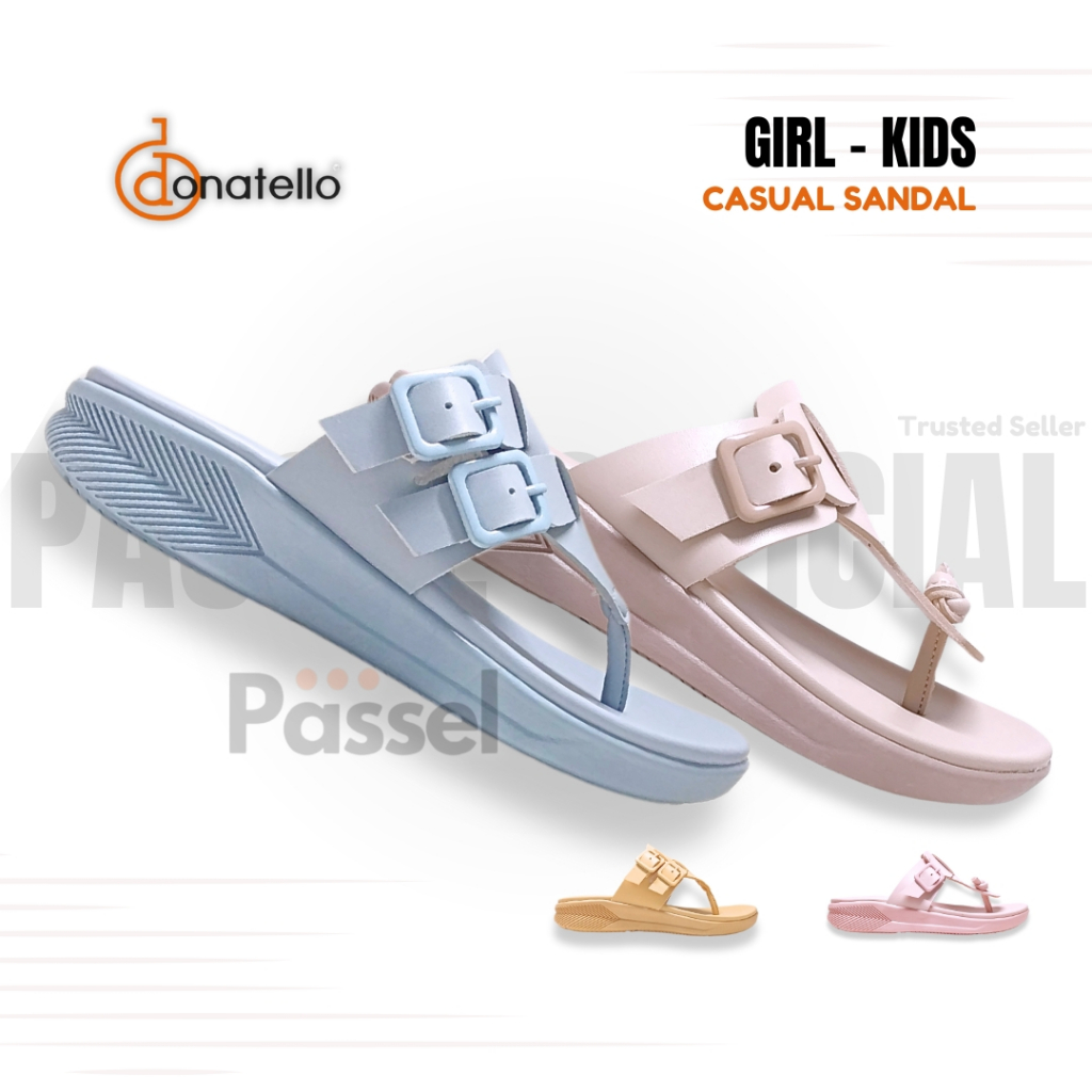 Donatello Size. 26-30 / 31-35 รองเท้าแตะลําลองสําหรับเด็กผู้หญิง Monochcrome | PD11061A / PD11061R /