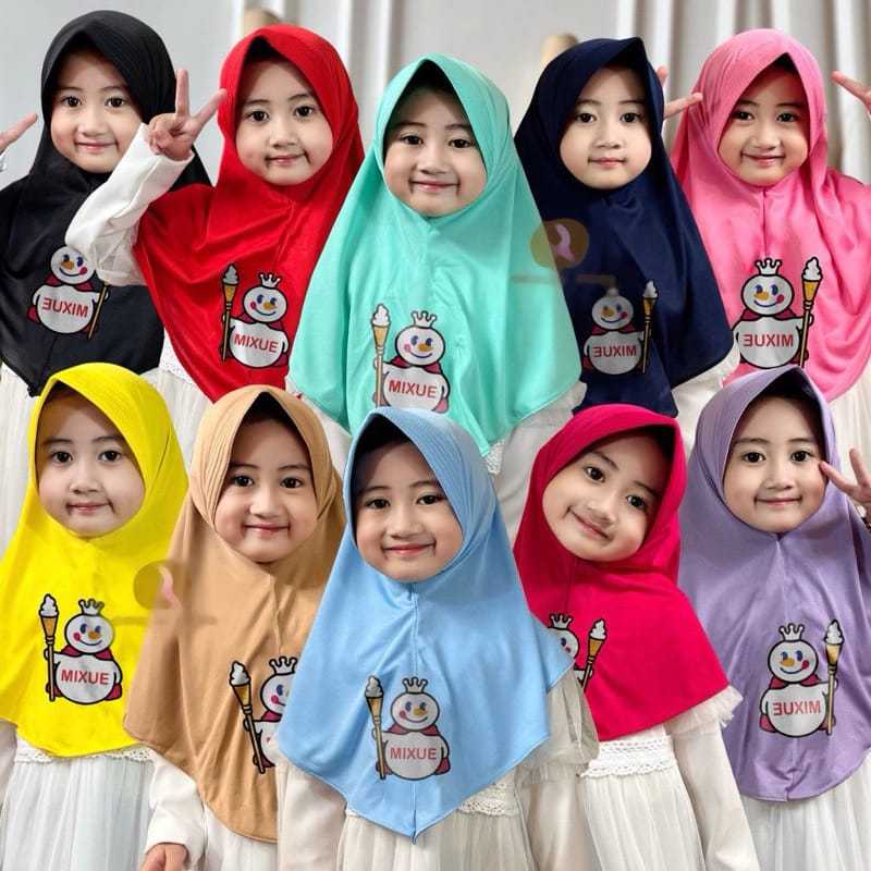 Mixue Childrens Hijab/Thicken mixue Childrens Hijab/viral mixue Childrens Hijab