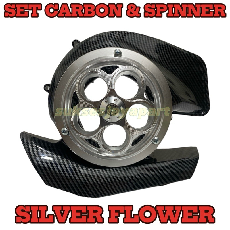 ชุดฝาครอบพัดลมคาร์บอน Spinner Full Cnc Fazzio Filano Freego Mio Gear125